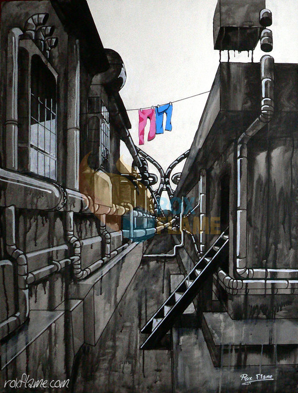 Rox Flame - Wellington New Zealand Artist - Pegs Pants & Pipes