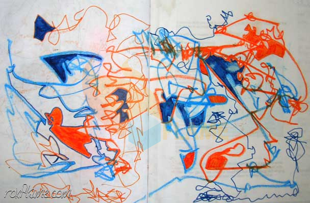 Rox Flame - Wellington New Zealand Artist - blue orange