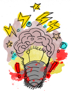 OMGWTFBBQ brain bulb lightning bolt boom doom!!!
