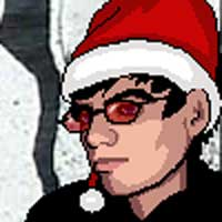 Rox Flame with an xmas hat on. Merry Xmas!